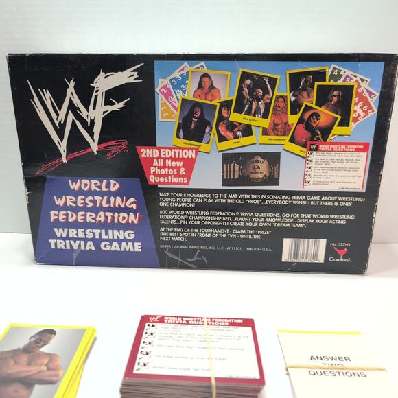 VTG 1998 WWF 2nd Edition Trivia Game Wrestler Cards - Picture 10 of 11